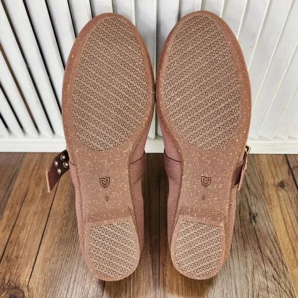 Rothy's The Ballet Mary Jane Flats Womens Size 9 Hazel Gold Buckle Comfort Shoes - Picture 7 of 9